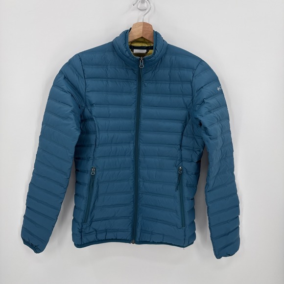 Columbia Jackets & Blazers - Columbia Womens Teal Down Feather Puffer Jacket Size Small Outdoors Insulated